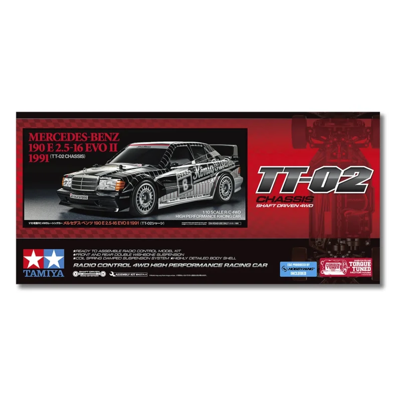 TAMIYA 1/10 R/C Mercedes-Benz 190 E EVO II 1991 (TT-02) Samles�t.