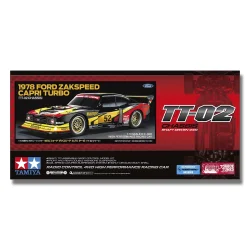 TAMIYA 1/10 R/C 1978 Ford Zakspeed Capri Turbo (TT-02) Samles�t.