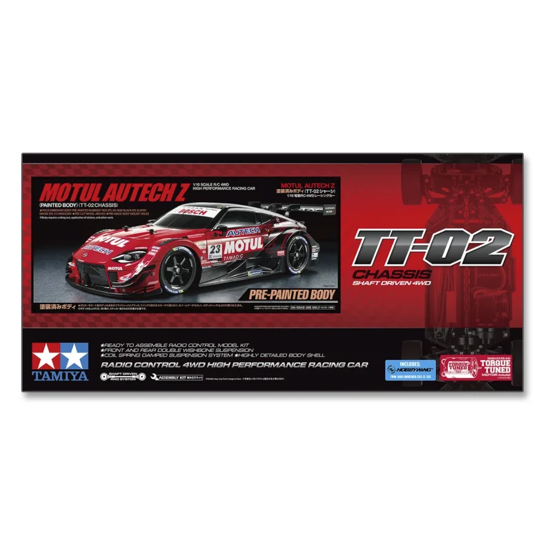 TAMIYA 1/10 R/C Motul Autech Z (TT-02) Med Malet Karosseri
