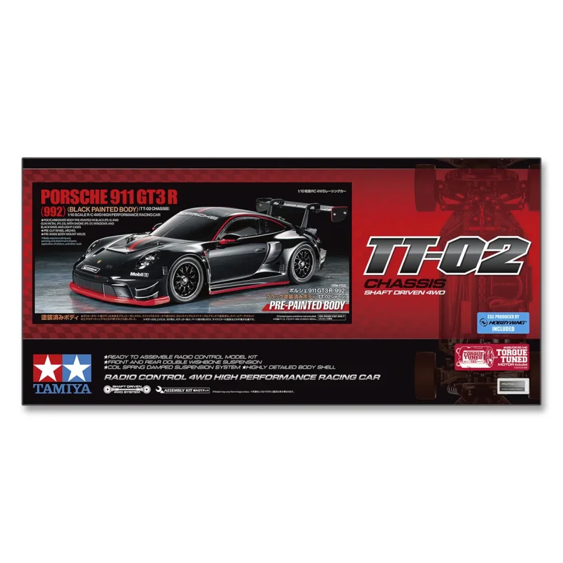 TAMIYA 1/10 R/C Porsche 911 GT3 R (992) (Painted Body) TT-02 Samles�t.