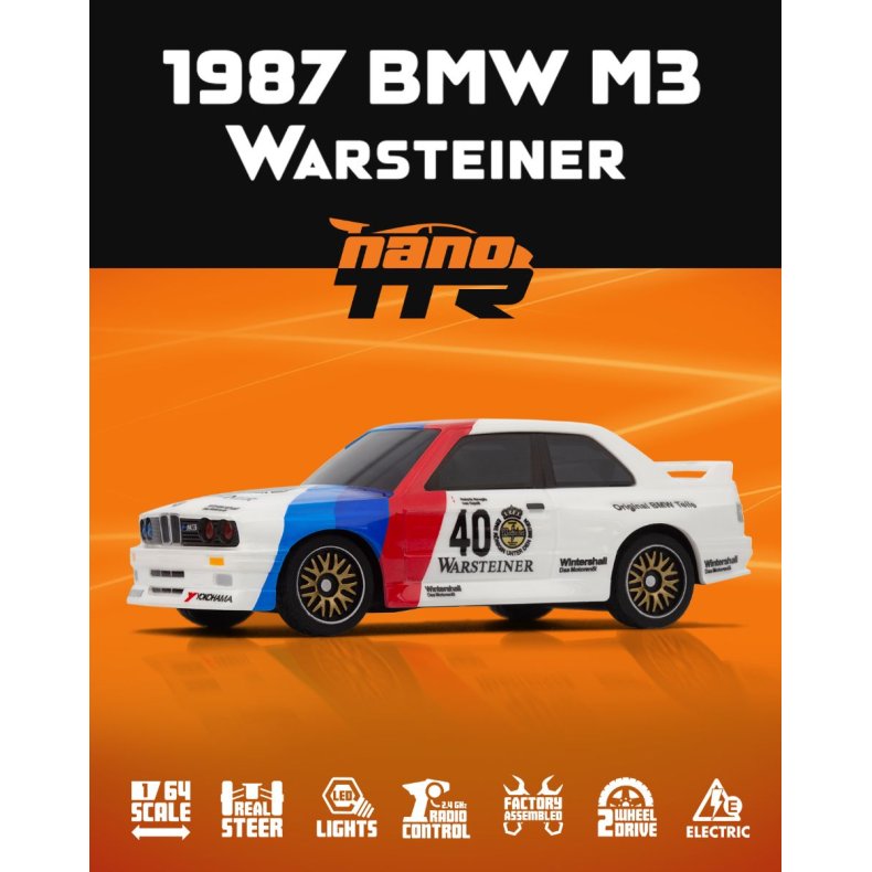 HPI Racing nano-TTR 1987 BMW M3 E30 Warsteiner