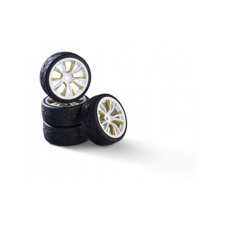 1:10 Wheel Set 10 sp. Design (M) white/gold