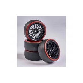 1:10 Wheel Set Drift (4) black/red