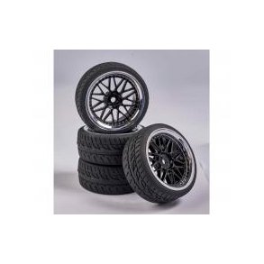 1:10 Wheel Set Y-Design1 (4) bl./chrome 