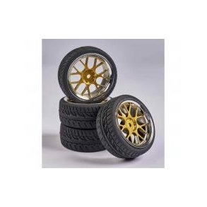1:10 Wheel Set Y-Design2 (4) gold/chrome
