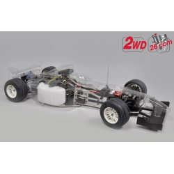 F1- Sportsline 2WD glasklare Karosseri.