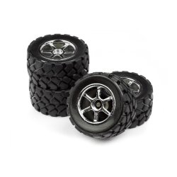 HPI MOUNTED VT TIRE/WHEEL SET (4PCS)