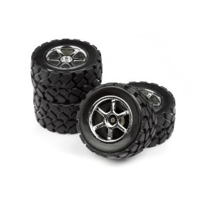 HPI MOUNTED VT TIRE/WHEEL SET (4PCS)