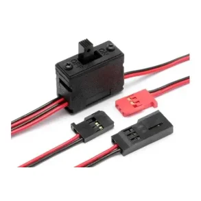 Adapter, med afbryder, JR/Futaba