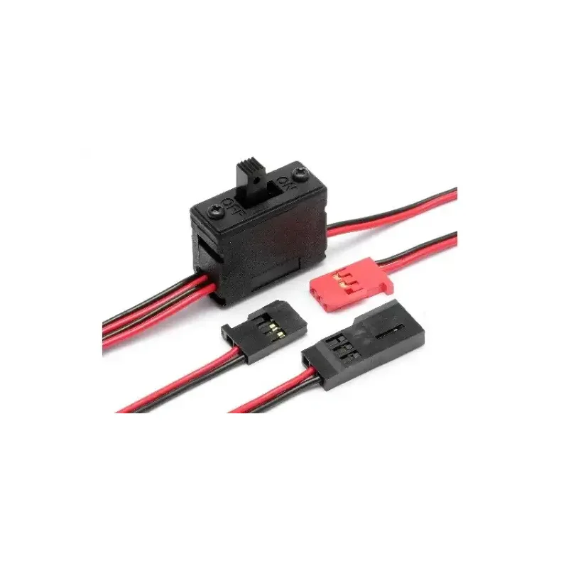 Adapter, med afbryder, JR/Futaba