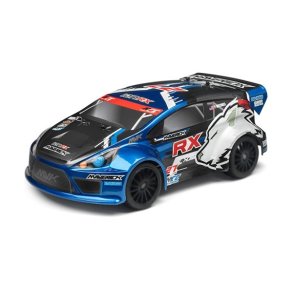 RALLY PAINTED BODY BLUE WITH DECALS (ION RX) 165 mm.