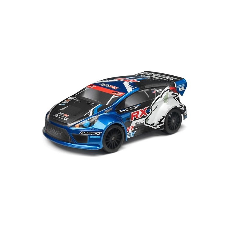RALLY PAINTED BODY BLUE WITH DECALS (ION RX) 165 mm.
