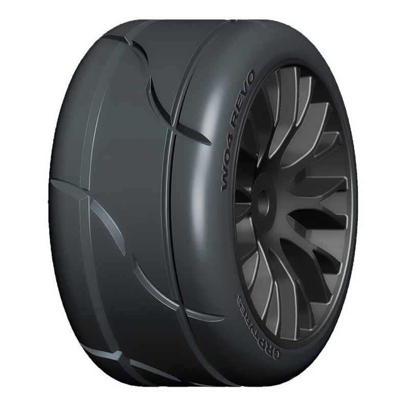 1:5 TC Hjuls�t W04 XM1-S SORT CIRKEL Soft.  ( 2 stk. )