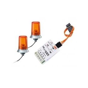 Orange blinkende lys m / el. (2 stk.)