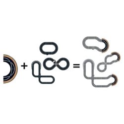 90 g. dobbelt kryds chikane skinne s�t 