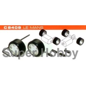 2 stk. hubs & silicon rubber tyres LE MANS