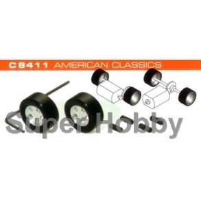 2 stk. hubs & silicon rubber tyres American Classics