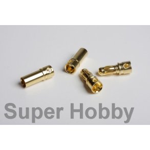 Guld stik, 3,5 mm, 2 s�t