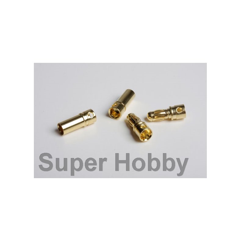 Guld stik, 3,5 mm, 2 s�t