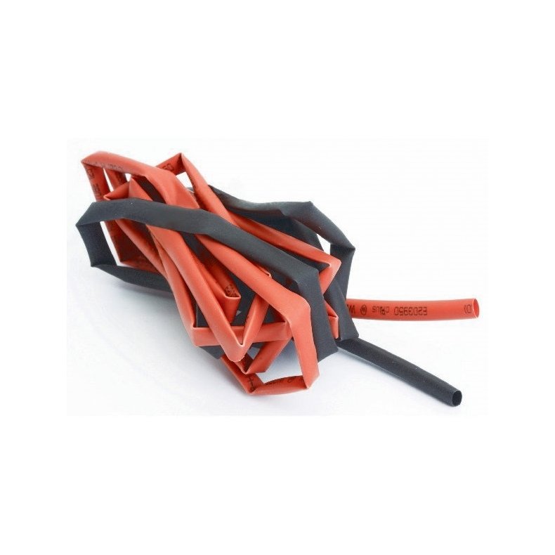 Krympeflex 3 mm, 1m r�d & sort