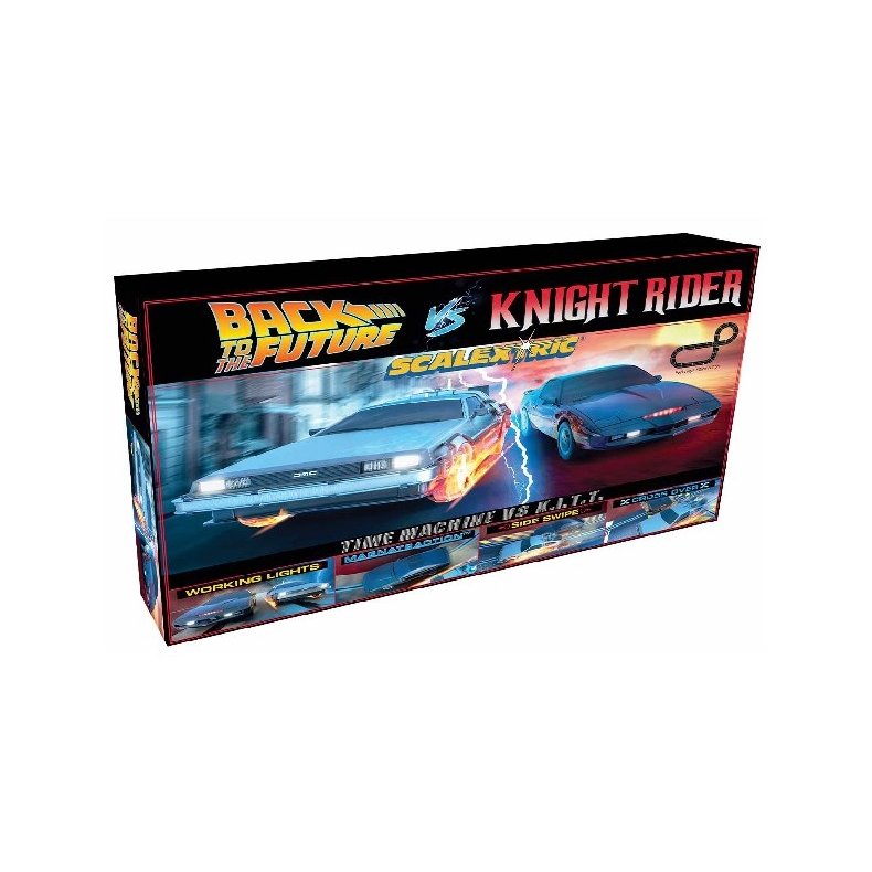BACK TO THE FUTURE VS KNIGHT RIDER 1980 RACE SET