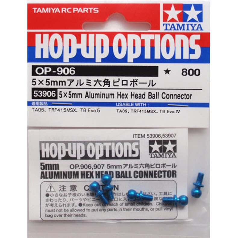 TAMIYA 53906 Aluminum Hex Head Ball Connector 5x5