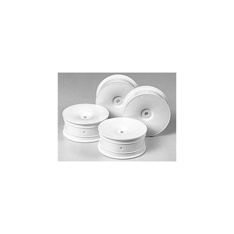 4 stk. Tamiya Medium - Narrow White Disk Wheels ( Offset +2 )