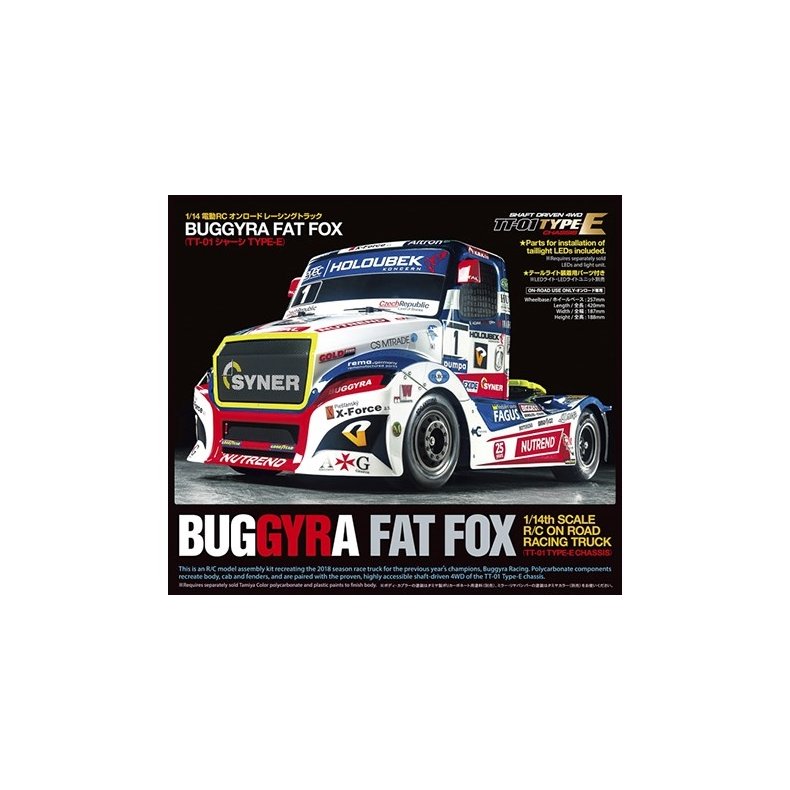 TAMIYA 58661 1:14 R/C Buggyra Racing Fat Fox (TT-01 Type-E) Samles�t.