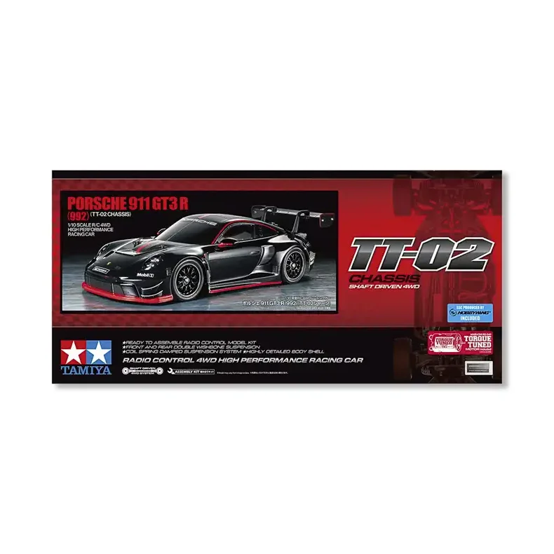 TAMIYA 1/10 R/C Porsche 911 GT3 R (992) TT-02 Samles�t.