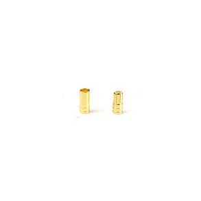  6 mm guldstik. 1 han og 1 hun