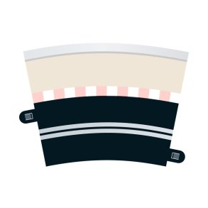 Single skinne Radius 3 Curve 22.5  ( 4 stk. )