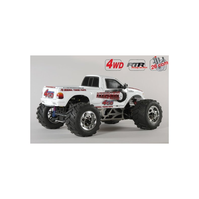 FG Monster Truck 4WD Off Road RTR  Hvid karosseri