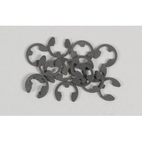 L�seclips fjederst�l, 5 mm,  15 stk.