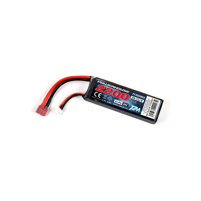 Lipo 3S 11,1v 2200 mAh 30C - T-Plug 