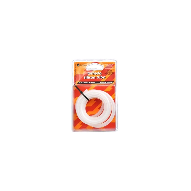 Silikoneslange 2,1 x 6,0 mm. L�ngde 1 m.